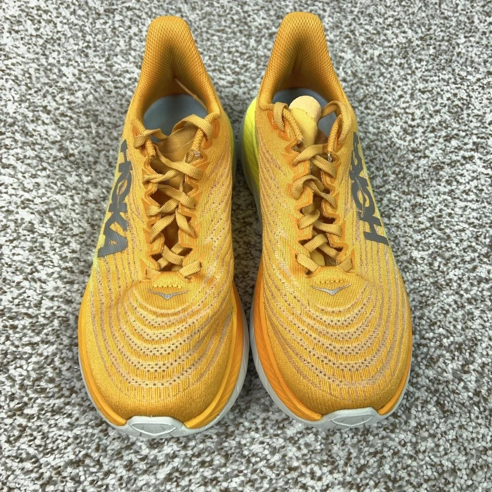 Hoka One One Mach 5 Shoes Mens Size 7.5 Orange Running Sneakers Cushioned‎